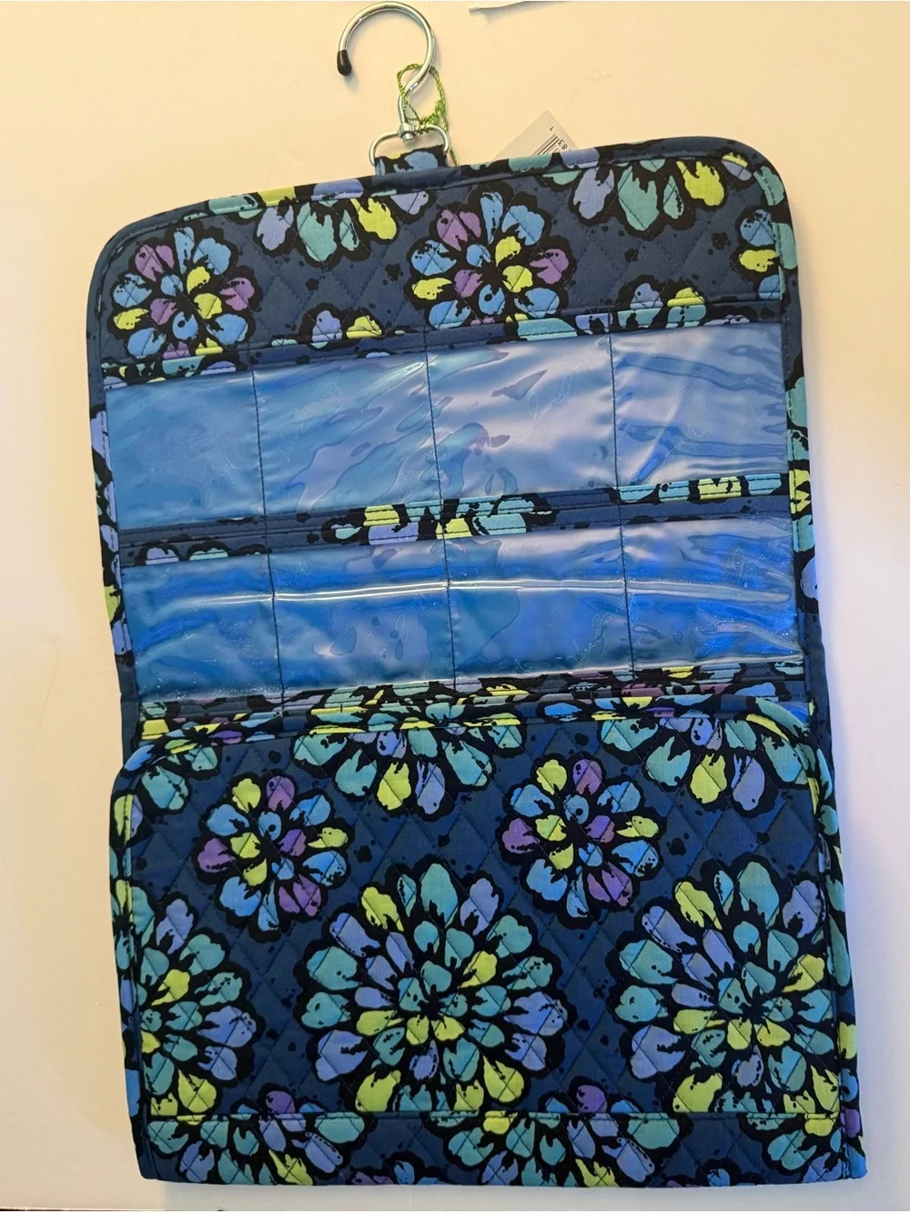 Vera Bradley Navy Floral Hanging Cosmetic Organizer NWT